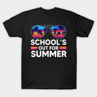 Vintage Last Day Of School Schools Out For Summer Teacher T-Shirt